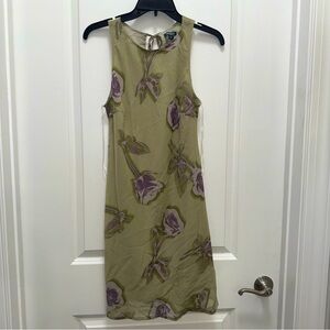 NWT Target Wild Fable Sage & Lavender Rose Mini Dress